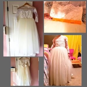 Girls fancy flower girl dress